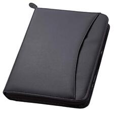 3-ring Zipper Business Leather Portfolio Folder 1.25 3-ring Binder Professi...