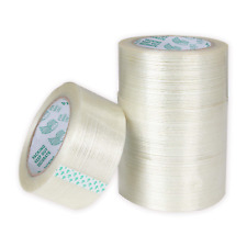 Strapping Tape Filament Reinforced Tape Rolls 5.3 Mil Thick Clear 4 Pack