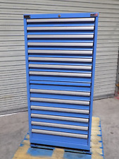 Lista Modular Storage Cabinet 15 Drawer 59 X 28 X 28 Steel Blue Scratch N Dent