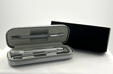 Leeds Dynamax Gift Set Pen Tire Gauge Flashlight Case Silver Color