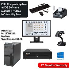 Retail Pos Monitor Cpu Cash Register Express Complete Point Of Sale System
