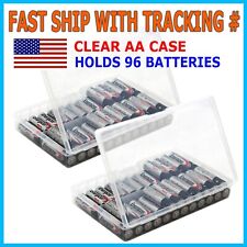 Clear Aaaaa Plastic Battery Storage Caseorganizerholder Holds 96 Batteries