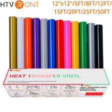 Htvront Heat Transfer Vinyl Roll Iron On Heat Press Htv T-shirt 12x 5ft-50ft