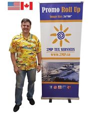 Promo Retractable Banner Stand Trade Show Display Pop Up Booth Custom Print