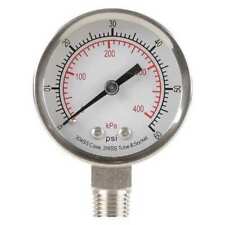 Zoro Select 4fmk6 Pressure Gauge 0 To 60 Psi 14 In Mnpt Stainless Steel
