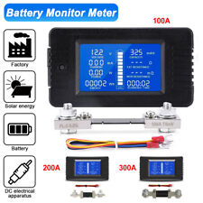 Multifunctional Lcd Dc Battery Monitor Meter 100-300a Volt Amp Car Solar System
