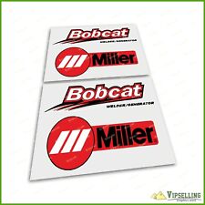 Miller Welder Generator Bobcat Red Laminated Decals Stickers Set