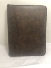 Brown Daytimer Day Planner Distressed Portfolio 7 Rings Holds 5.5x8.5 In