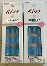 Kiss Medium Length Color Press On Manicure24 Countlot Of 2free Shipping