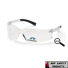 Pyramex Ztek Reader Bifocal 2.00 Safety Glasses Clear Work Eyewear S2510r20