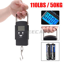 Portable Digital Hanging Scale Travel Luggage Electronic Fish Hook Scale 110lbs