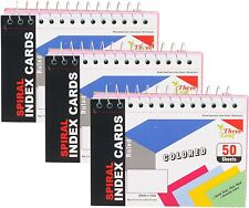 3-pack Spiral Bound Colored Index Card Book 3 X 5 50 Count Ruled Perforated