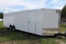 New 2023 8.5 X 28 10k V Nose Enclosed Race Cargo Car Hauler Trailer - Loaded 
