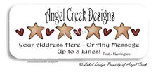 Primitive Country Stars And Hearts Design Personalized Return Address Labels