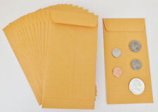 100 New Kraft Coin Envelopes 3 12 X 6 12 20lb Manila Coins Not Included