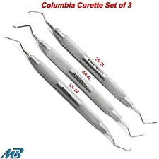 Dental Hygienist Columbia Curettes Set Of 3 Surgical Periodontal Instruments Ce