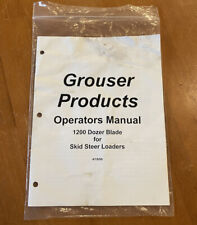 Grouser Products 1200 Dozer Blade Operators Manual For Skid Steer Loaders