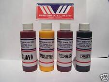 Shave Ice Snow Cone Flavoring Concentrate- 4 Bottles - Vending