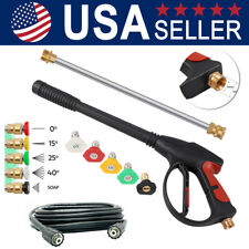 High Pressure 4000psi Car Power Washer Gun Spray Wand Lance Nozzle And Hose Kit
