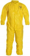 Dupont Tychem Tyvek Qc Yellow Coveralls Chemical Hazmat Suit