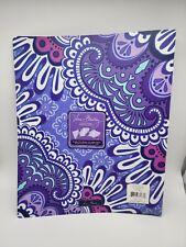 Vera Bradley Lilac Tapestry Flexi 3 Ring Binder 5 Full Page Dividers 2 Pockets