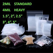2-4mil Clear Small Plastic 1.5x 2x 3 4 5 Zip Reclosable Top Lock Jewelry Bag