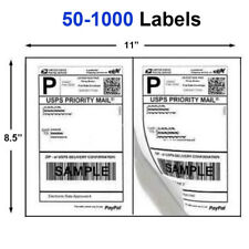 50-1000 Premium 8.5 X 5.5 Half Sheet Self Adhesive Shipping Labels 2 Per Sheet