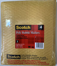 3m Scotch Poly Bubble Mailers 4 Pack 8.5x 11.25 Self-sealing Size2 Superstrong