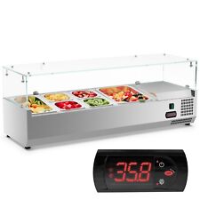 47-inch Commercial 8 Trays Refrigerated Prep Table Salad Fruit Sauce Sticks