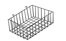 Black Mini Wire Basket For Slatwall Or Pegboard 12 X 8 X 4 Inch  Set Of 5