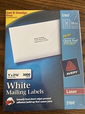 Avery 5160 Easy Peel White Address Labels Laser Printers 1 X 2 58 3000 Labels