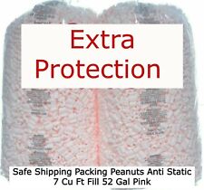 Pack Ship Packing Peanuts Shipping Anti Static Loose Pink 2 X 3.5 Cu Ft