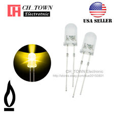 50pcs 5mm Water Clear Yellow Light Candle Flicker Flicking Blink Led Diodes Usa