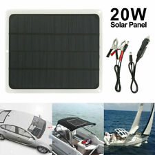 20w Solar Panel 12v Battery Charger System Maintainer Marine Boat Rv Car Outdoor