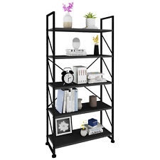 Industrial Ladder Shelf 5-tier Bookshelf Free Standing Storage Rack Plant Flower