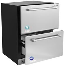 Vevor 24 Undercounter Drawer Refrigerator Built-in Freezer Beverage Cooler Sus