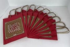 Lot Of 10 Bath Body Works Empty Paper Bags Medium Brand New 8 X 8 Red Winter