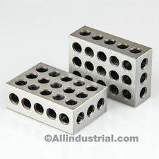 1 Matched Pair Ultra Precision 1-2-3 Blocks 23 Holes .0001 Machinist 123 Jig
