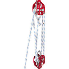 Twin Sheave Block And Tackle 7700lb Pulley System 200 Feet 12 Double Braid Rope