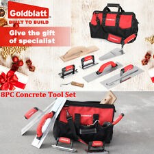 Goldblatt 8pcs Masonry Hand Concrete And Cement Tools Set W16 Inch Tool Bag New