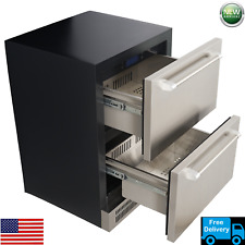 Ginkman 23.4 5.12 Cu.ft Indooroutdoor Undercounter Double-drawer Refrigerator