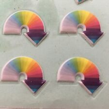Dimension Weld Vintage Stickers Rainbow Arch Arrow Logo Curve
