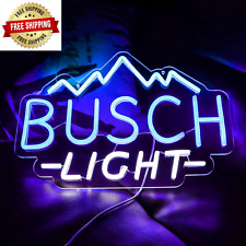 Busch Light Neon Signs For Wall Decor Lights Decor Man Cave Beer Bar Plastic New