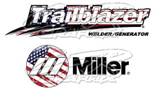 Usa Flag Miller Welder Trailblazer - Glossy Decal Sticker - Set Of 4 Decals