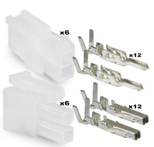Molex 2 Pin Connector Lot 6 Matched Sets W18-24 Awg Wpins Mini-fit Jr
