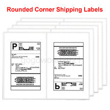8.5x5.5 Shipping Labels Rounded Corner Self Adhesive 2 Per Sheet Laserinkjet