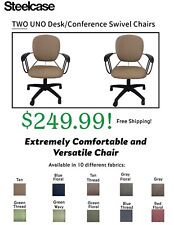 Lot Of 2 Steelcase Uno Swivel Chair - Multiple Color Options - Free Shipping