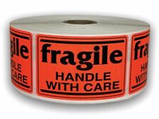 500 Labels 2x3 Brred Fragile Handle With Care Shipping Mailing Warning Stickers