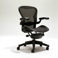 Herman Miller Aeron Mesh Desk Chair Large C Fully Adjustable Lumbar Black Mesh