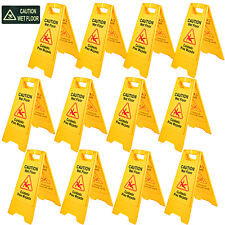 12 Pack Wet Floor Sign 2-side Caution Wet Floor Cones Yellow Signs Portable